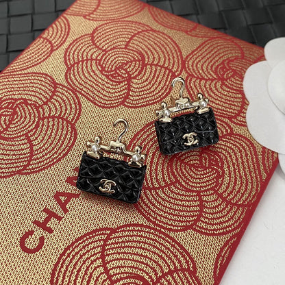 18K CC Classic Bag Pendant Earrings