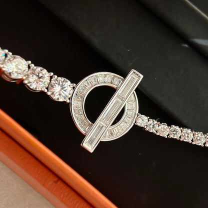 Bracelet H en diamant à maillons Finesse 18 carats