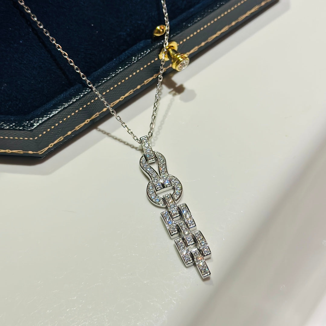 18K Agrafe Diamond Necklace