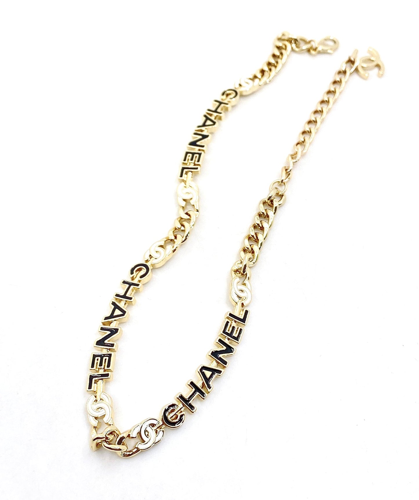 18K CC Chain Choker Necklace