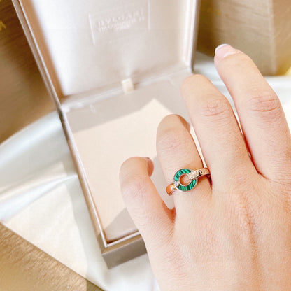 18K BV Malachite Ring