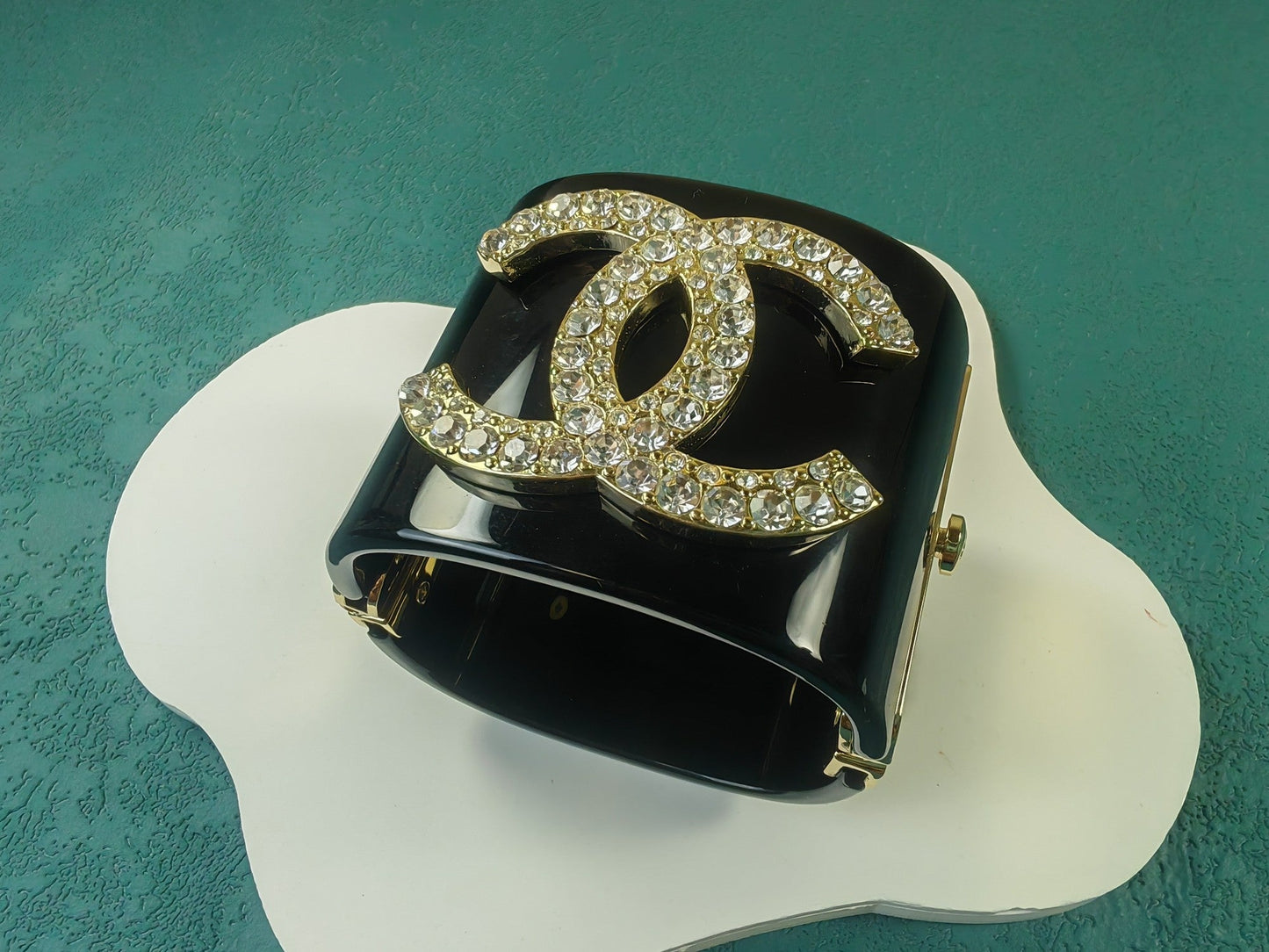 18K CC Crystal Cuff Bracelet