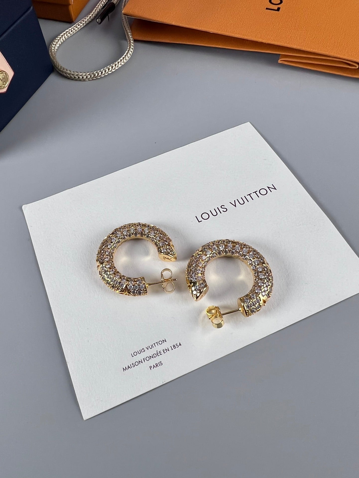 Boucles d'oreilles Louis Circle Diamants 18 Carats