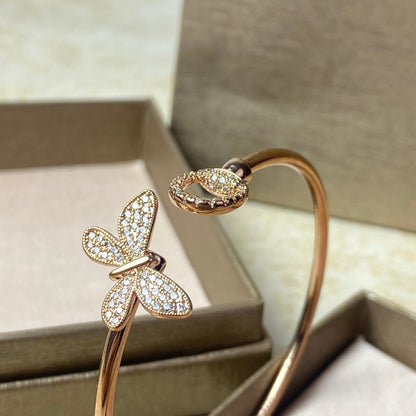 18K BV Flora Bangle Diamond Bracelet