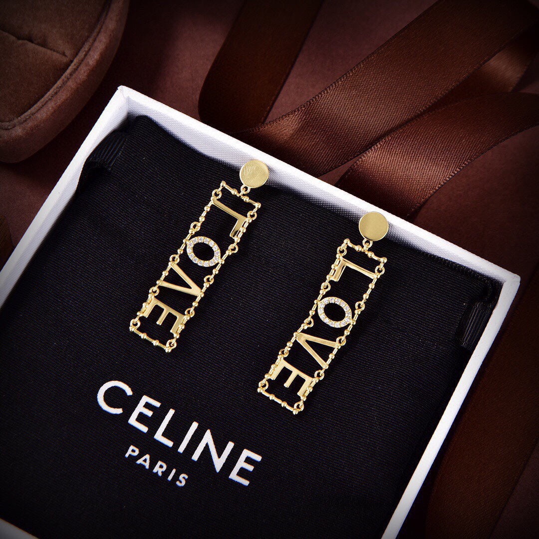 18K Triomphe LOVE Diamonds Earrings