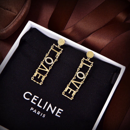 18K Triomphe LOVE Diamonds Earrings