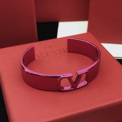 18K Vlogo Pink Cuff Bracelet