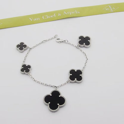 18K Magic Alhambra Five Black Motifs Bracelet