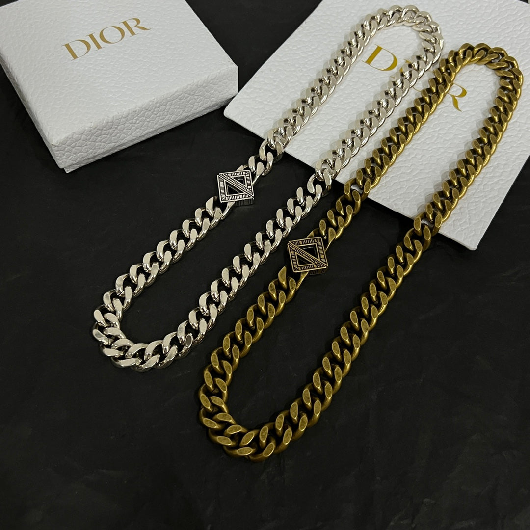 18K CD Diamond Chain Necklace