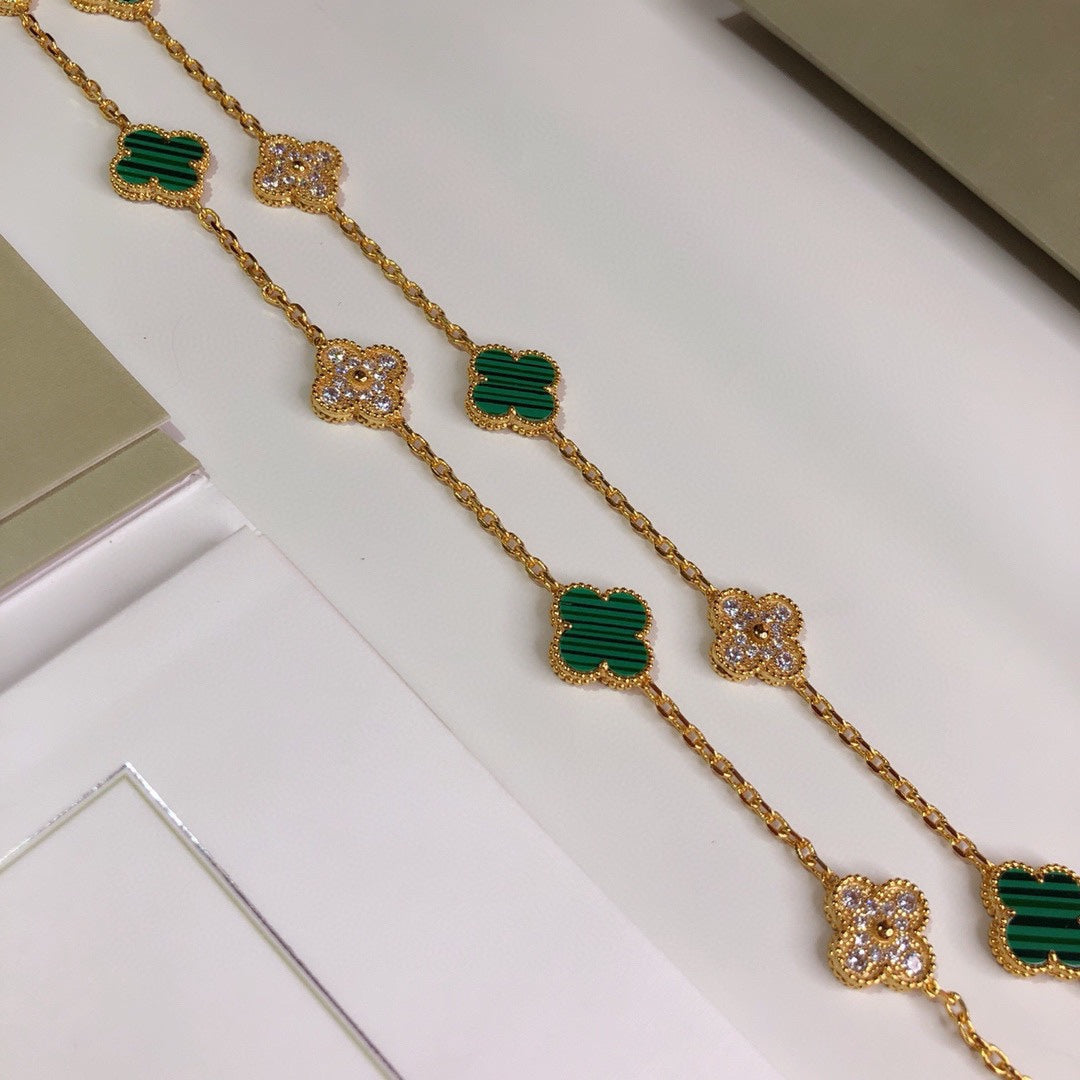 18K Vintage Alhambra 20 Motifs Long Clover Necklace