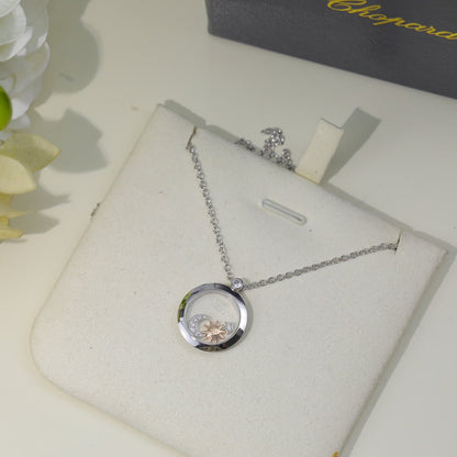 Collier pendentif diamants heureux 18 carats