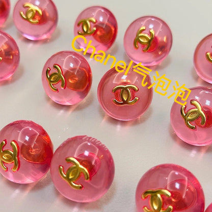 Boucles d'oreilles en cristal rose CC 18 carats