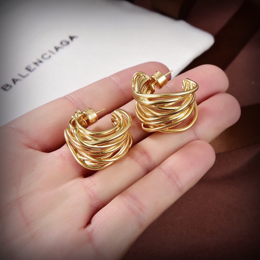 18K BB Wire Earrings