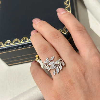 18K T Victoria Diamond Vine Bypass Ring