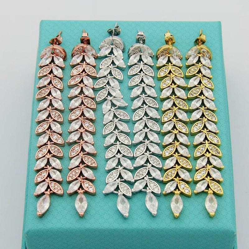 T Victoria Diamond Vine Drop Earrings