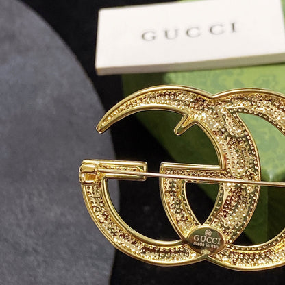 18K Double G Brooch