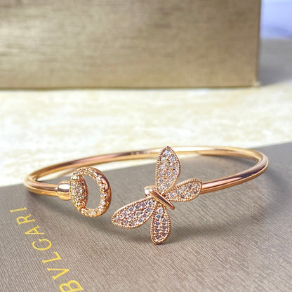 18K BV Flora Bangle Diamond Bracelet