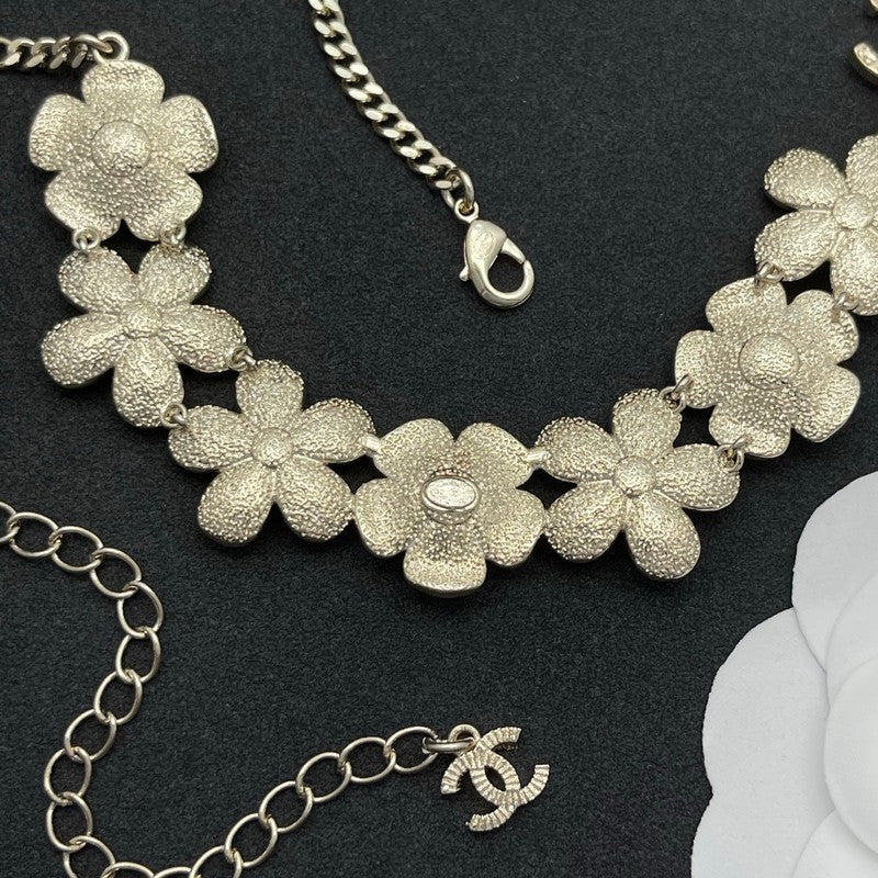 CC Blue Flower Diamond Necklace