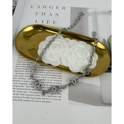 18K CC Gold Diamond Necklace