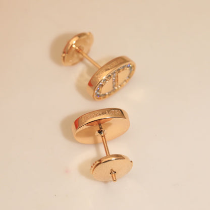 18K Mini Farandole Diamond H Earrings