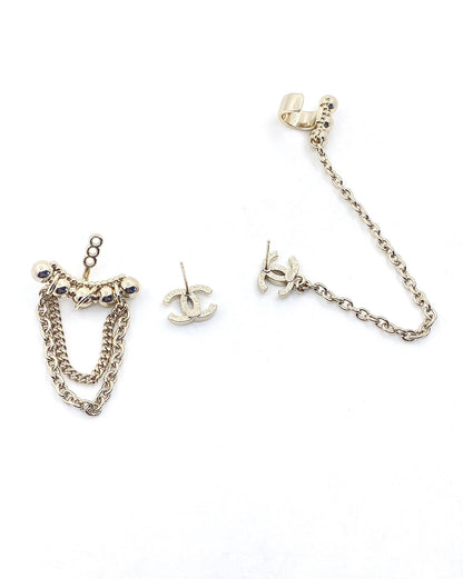 18K CC Chain Earrings