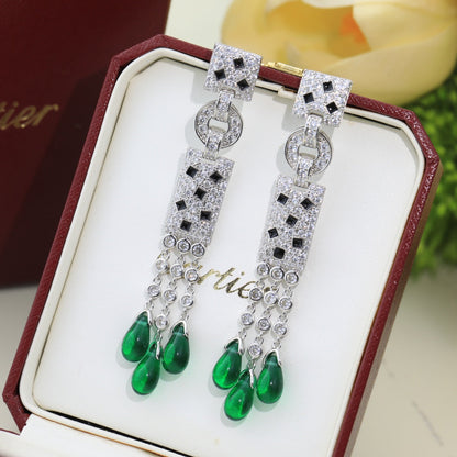 18K Panthère De Diamond Earrings