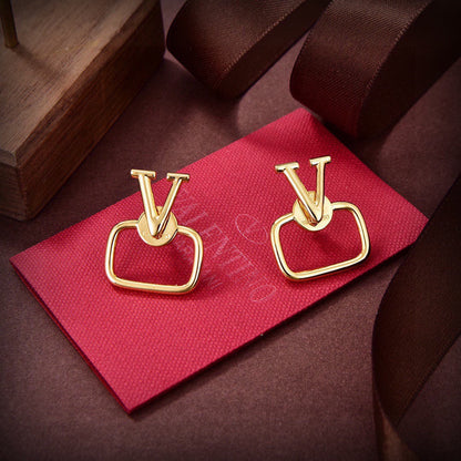 18K Vlogo Earrings