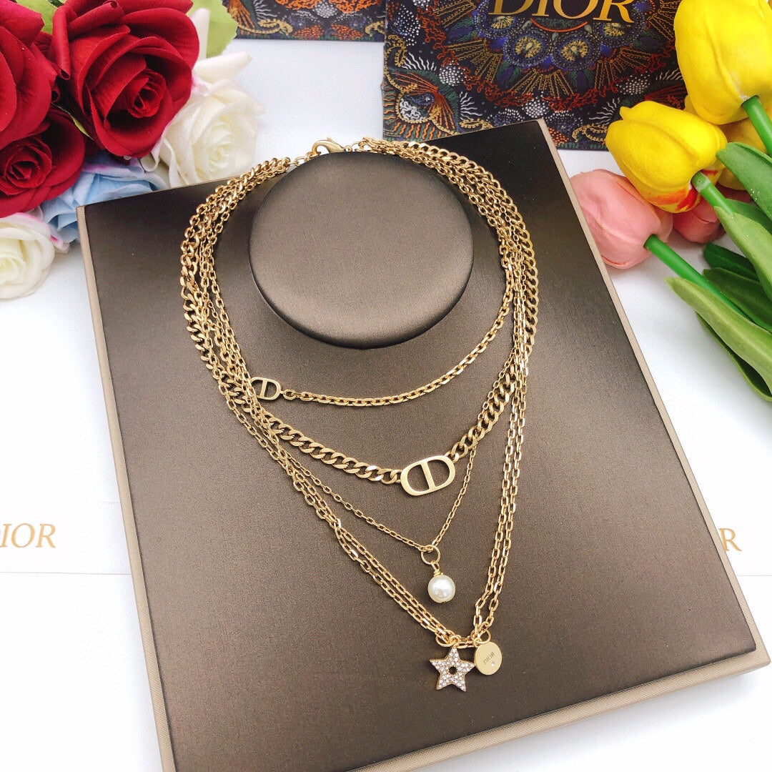 18K CD Multi Layer Necklace