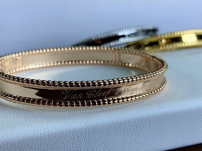 18K Rose Gold Perlée Signature Bracelet