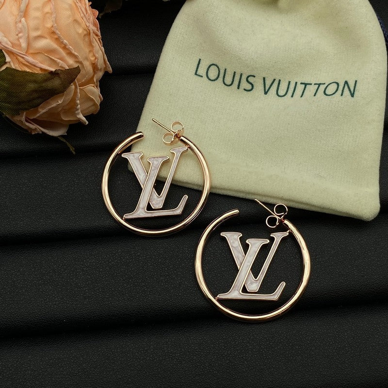 Louis Louise Hoop Pearl Gold Earrings