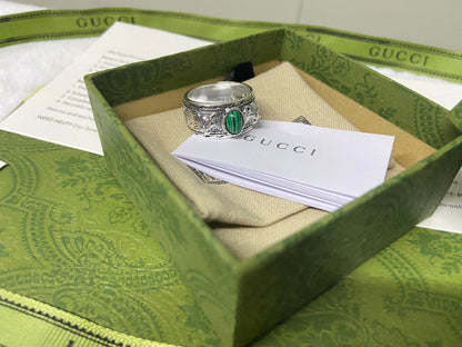 Double G Feline Garden Green Ring