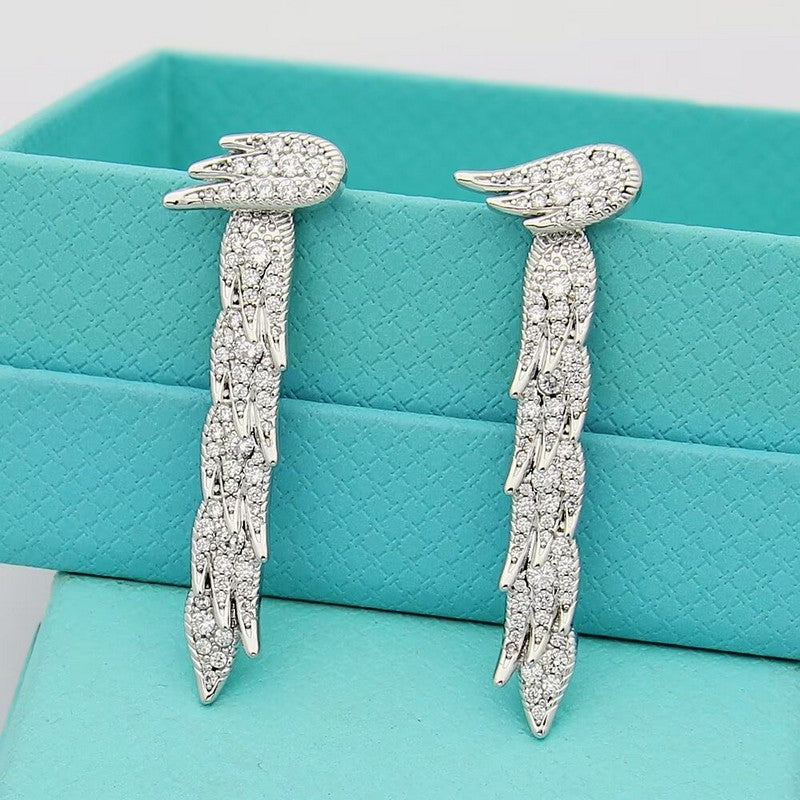 Tiff Bird on a Rock by Tiffany Drop Earrings