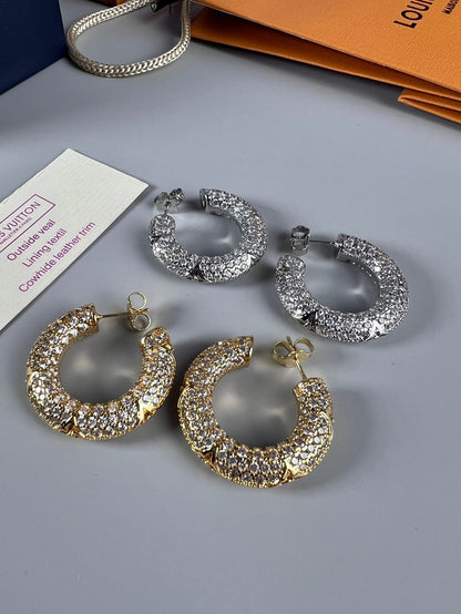 Boucles d'oreilles Louis Circle Diamants 18 Carats