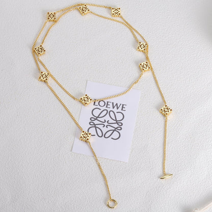 18K Anagram Long Necklace