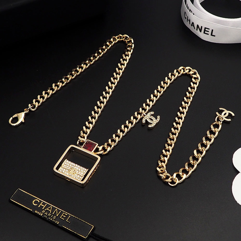 18K CC Red Bag Pendant Necklace