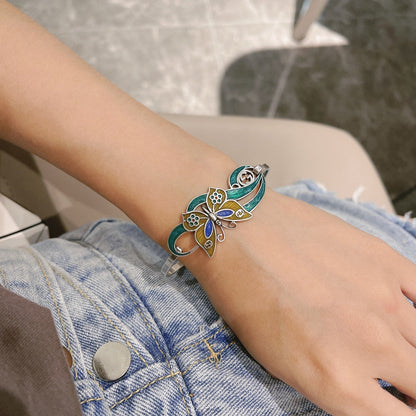 Double G Interlocking G & Butterfly Bracelet