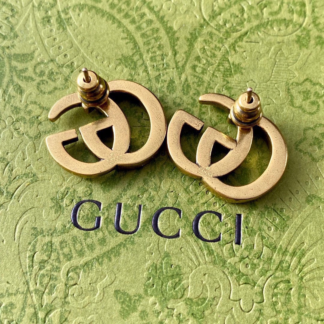 Boucles d'oreilles Double G 18 carats