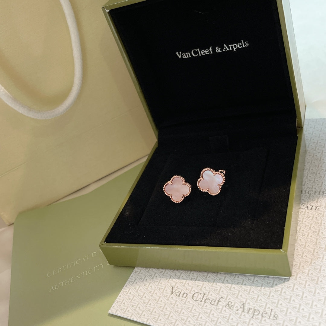 Boucles d'oreilles en opale rose Magic Alhambra 18 carats