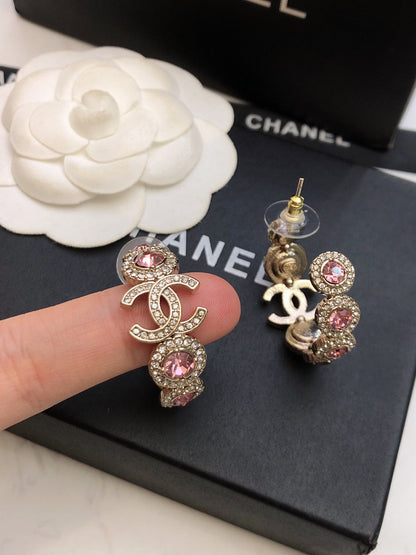 Boucles d'oreilles fleurs CC 18 carats