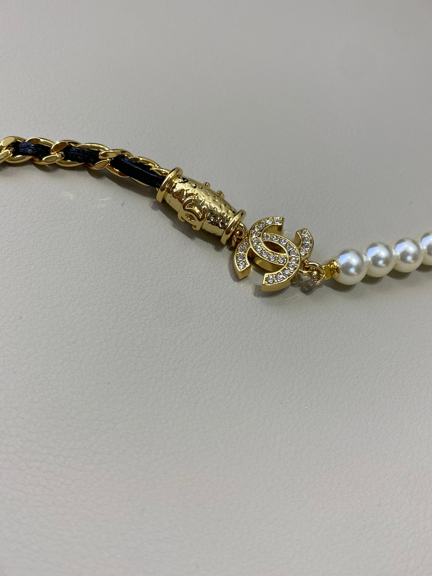 18K CC Pearl Chain Necklace