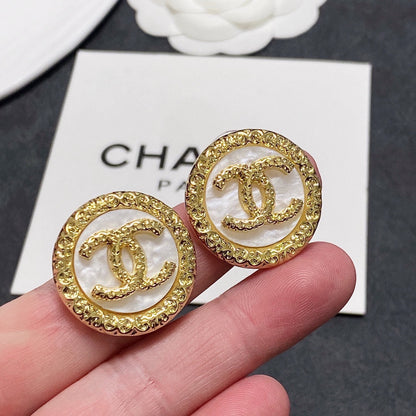 18K CC Crystal Earrings