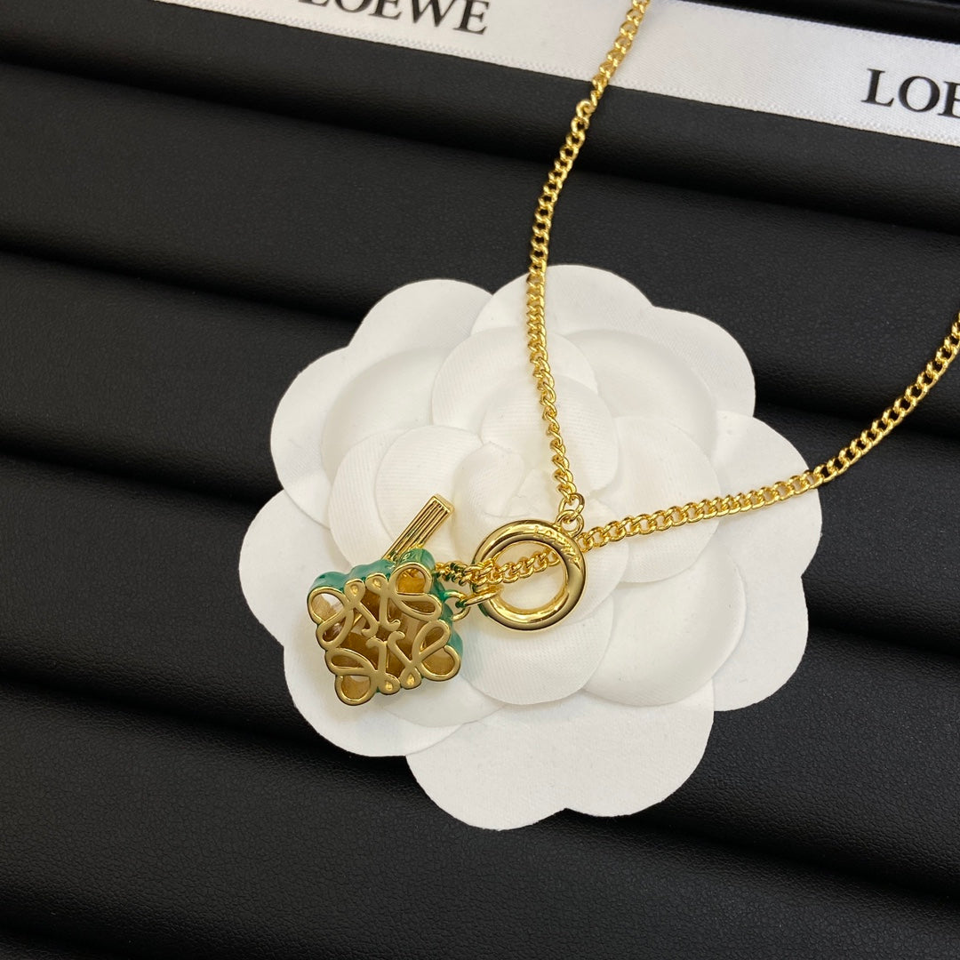 18K Anagram Pendant Necklace