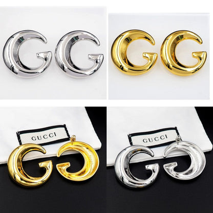 18K GG Large Gold Earrings