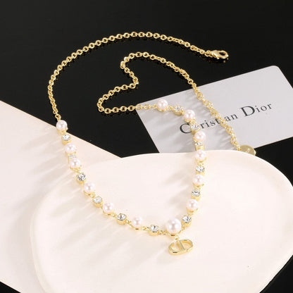 18K CD Pearl Chain Necklace