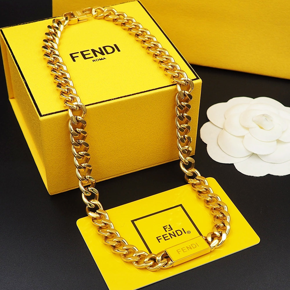 18K F Chain Necklace