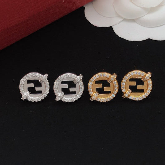 18K F Diamond Gold Earrings