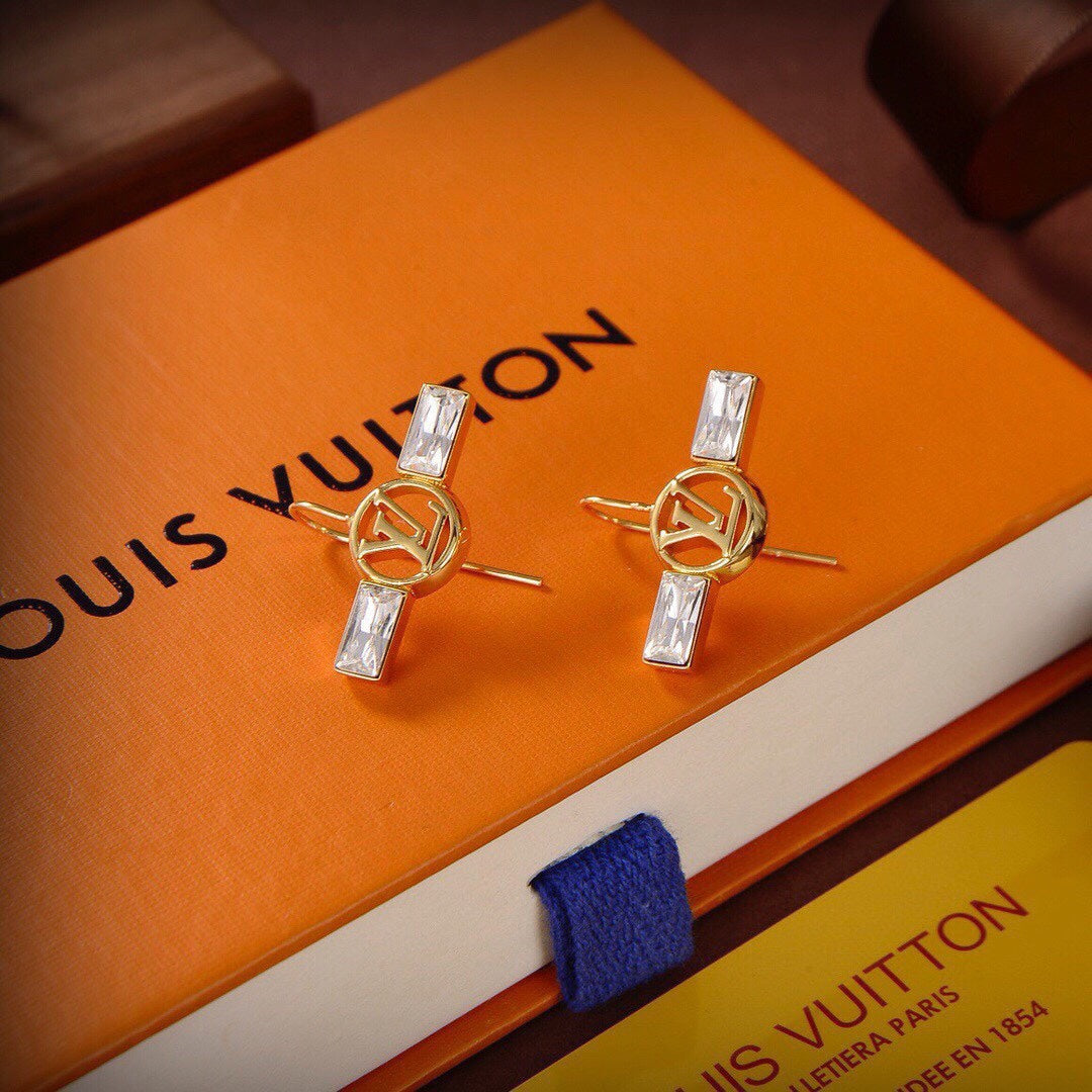 Boucles d'oreilles en cristaux Louis 18 carats