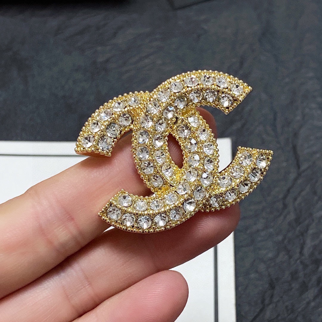 Broche diamants 18 carats CC