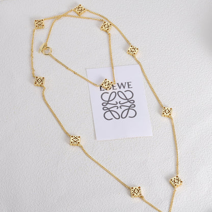 18K Anagram Long Necklace