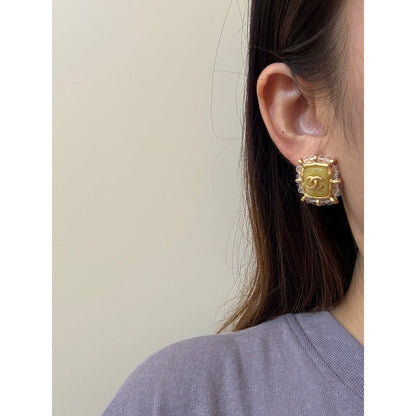 18K CC Red & Yellow Earrings